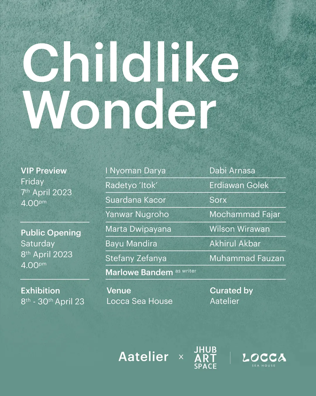 Childlike Wonder - Aatelier art exhibition with Locca Sea House